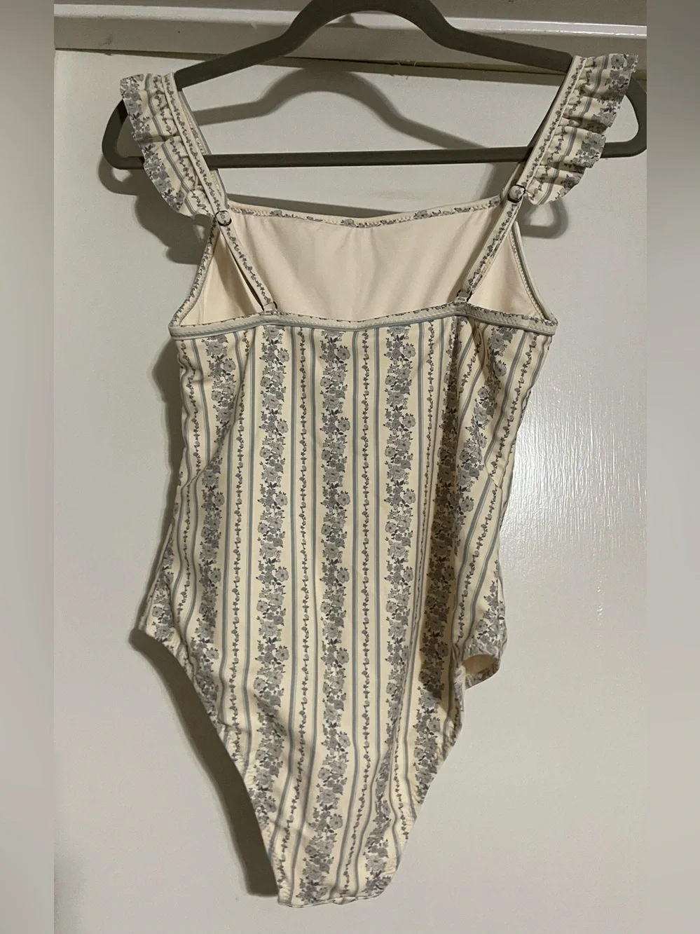 Teen Sky One Piece Rylee & Cru Blue Floral Swimsuit Size 16 NWT